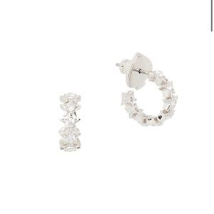 Kate Spade New York Star Silvertone Hoop Earrings